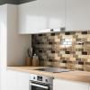 imageArt3d Peel and Stick Backsplash for Kitchen White Subway 10 Tiles Thicker DesignYellow Jasper