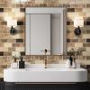 imageArt3d Peel and Stick Backsplash for Kitchen White Subway 10 Tiles Thicker DesignYellow Jasper
