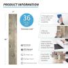 imageArt3d Peel and Stick Floor Tile Vinyl Wood Plank 36Pack 54 SqFt Dusty Grey Rigid Surface Hard Core Easy DIY SelfAdhesive FlooringAged Wood