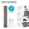 imageArt3d Peel and Stick Floor Tile Vinyl Wood Plank 36Pack 54 SqFt Dusty Grey Rigid Surface Hard Core Easy DIY SelfAdhesive FlooringDeep Grey