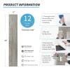 imageArt3d Peel and Stick Floor Tile Vinyl Wood Plank 36Pack 54 SqFt Dusty Grey Rigid Surface Hard Core Easy DIY SelfAdhesive FlooringLight Grey