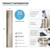 imageArt3d Peel and Stick Floor Tile Vinyl Wood Plank 36Pack 54 SqFt Dusty Grey Rigid Surface Hard Core Easy DIY SelfAdhesive FlooringOld Wood