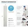 imageArt3d Peel and Stick Floor Tile Vinyl Wood Plank 36Pack 54 SqFt Dusty Grey Rigid Surface Hard Core Easy DIY SelfAdhesive FlooringWhiteash
