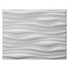 imageArt3d 12 Pack 3D Wave Design Wall panels 197quotx197quot PVC Panel for Interior Wall Decor Living Room Office TV Background WhiteWave White