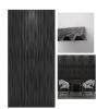 imageArt3d 12 Pack 3D Wave Design Wall panels 197quotx197quot PVC Panel for Interior Wall Decor Living Room Office TV Background WhiteWavy Black