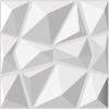 imageArt3d Decorative 3D Wall Panels in Diamond Design 12quotx12quot Matt Black for Home and Office Decor 33 PackWhite
