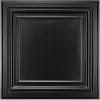imageArt3d Drop Ceiling Tiles 24x48in White 12Pack Polyvinyl Chloride PVC Glue DownSquare Black