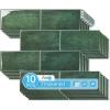 imageArt3d Peel and Stick Backsplash 10Pack Thickened Stick on Subway Tiles Faux Ceramic Tiles for Kitchen Bathroom White with Black GroutDark Green