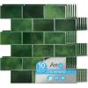 imageArt3d Peel and Stick Backsplash for Kitchen White Subway 10 Tiles Thicker DesignGreen