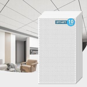 imageArt3d Acoustic Drop Ceiling Tiles 2x2ft 12Pack Soundproof Panels 24x24 for Wall Coverings WhiteWhite  acoustic 2