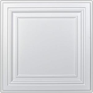 imageArt3d Drop Ceiling Tiles 24x48in Argent Silver 12PackWhite 1