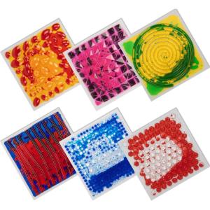 imageArt3d Liquid Sensory Floor Decorative Tiles 118quotx118quot Square Colorful 6 TilesMulticoloured  6 Colors