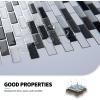 imageArt3d 10Piece Peel ampamp Stick KitchenBathroom Backsplash Tiles 12quot X 12quot Colorful Marble Tile DesignBlackwhite