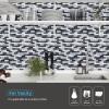 imageArt3d 10Piece Peel ampamp Stick KitchenBathroom Backsplash Tiles 12quot X 12quot Colorful Marble Tile DesignBlackwhite