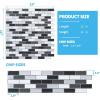 imageArt3d 10Piece Peel ampamp Stick KitchenBathroom Backsplash Tiles 12quot X 12quot Colorful Marble Tile DesignBlackwhite
