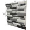imageArt3d 10Piece Peel ampamp Stick KitchenBathroom Backsplash Tiles 12quot X 12quot Colorful Marble Tile DesignGray