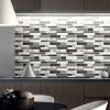 imageArt3d 10Piece Peel ampamp Stick KitchenBathroom Backsplash Tiles 12quot X 12quot Colorful Marble Tile DesignGray
