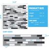 imageArt3d 10Piece Peel ampamp Stick KitchenBathroom Backsplash Tiles 12quot X 12quot Colorful Marble Tile DesignGraywhite