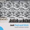 imageArt3d 10Piece Peel ampamp Stick KitchenBathroom Backsplash Tiles 12quot X 12quot Colorful Marble Tile DesignGraywhite