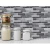 imageArt3d 10Piece Peel ampamp Stick KitchenBathroom Backsplash Tiles 12quot X 12quot Colorful Marble Tile DesignGreywhite