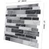 imageArt3d 10Piece Peel ampamp Stick KitchenBathroom Backsplash Tiles 12quot X 12quot Colorful Marble Tile DesignGreywhite