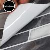 imageArt3d 10Piece Peel ampamp Stick KitchenBathroom Backsplash Tiles 12quot X 12quot Colorful Marble Tile DesignGreywhite