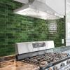 imageArt3d 10Piece Peel ampamp Stick KitchenBathroom Backsplash Tiles 12quot X 12quot Colorful Marble Tile DesignJade Green