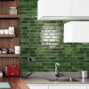 imageArt3d 10Piece Peel ampamp Stick KitchenBathroom Backsplash Tiles 12quot X 12quot Colorful Marble Tile DesignJade Green