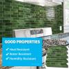 imageArt3d 10Piece Peel ampamp Stick KitchenBathroom Backsplash Tiles 12quot X 12quot Colorful Marble Tile DesignJade Green