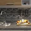 imageArt3d 10Piece Peel ampamp Stick KitchenBathroom Backsplash Tiles 12quot X 12quot Colorful Marble Tile DesignLight Brown
