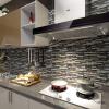 imageArt3d 10Piece Peel ampamp Stick KitchenBathroom Backsplash Tiles 12quot X 12quot Colorful Marble Tile DesignLight Brown