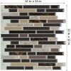 imageArt3d 10Piece Peel ampamp Stick KitchenBathroom Backsplash Tiles 12quot X 12quot Colorful Marble Tile DesignLight Brown