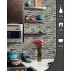 imageArt3d 10Piece Peel ampamp Stick KitchenBathroom Backsplash Tiles 12quot X 12quot Colorful Marble Tile DesignMulticolor