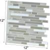 imageArt3d 10Piece Peel ampamp Stick KitchenBathroom Backsplash Tiles 12quot X 12quot Colorful Marble Tile DesignMulticolor1