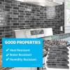 imageArt3d 10Piece Peel ampamp Stick KitchenBathroom Backsplash Tiles 12quot X 12quot Colorful Marble Tile DesignSmoky Black