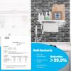 imageArt3d 10Piece Peel ampamp Stick KitchenBathroom Backsplash Tiles 12quot X 12quot Colorful Marble Tile DesignSmoky Black