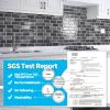 imageArt3d 10Piece Peel ampamp Stick KitchenBathroom Backsplash Tiles 12quot X 12quot Colorful Marble Tile DesignSmoky Black