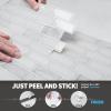 imageArt3d 10Piece Peel ampamp Stick KitchenBathroom Backsplash Tiles 12quot X 12quot Colorful Marble Tile DesignWhite Marble