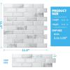 imageArt3d 10Piece Peel ampamp Stick KitchenBathroom Backsplash Tiles 12quot X 12quot Colorful Marble Tile DesignWhite Marble
