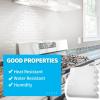imageArt3d 10Piece Peel ampamp Stick KitchenBathroom Backsplash Tiles 12quot X 12quot Colorful Marble Tile DesignWhite Washed
