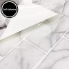 imageArt3d 10Sheet Peel and Stick Backsplash 12 in x 12 in Subway 3D Wall Panels Mono White with Gray GroutMarble