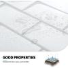 imageArt3d 10Sheet Peel and Stick Backsplash 12 in x 12 in Subway 3D Wall Panels Mono White with Gray GroutMono White With Gray Grout