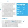 imageArt3d 10Sheet Peel and Stick Backsplash 12 in x 12 in Subway 3D Wall Panels Mono White with Gray GroutWhite Marble