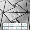 imageArt3d 10Sheet Peel and Stick Backsplash Metal Mosaic Tiles for Kitchen Wall Decor Stick on Aluminum Composite Tiles Stikers Silver Windmill Puzzle Glass Mixed