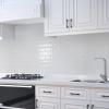 imageArt3d 10Sheet Peel and Stick Backsplash Tile for Kitchen Textured SelfAdhesive Subway Wall Tile for Kitchen Bathroom Laundry Room Enhanced Backing Adhesion ampamp Thicker Design  12quotx12quot White