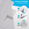 imageArt3d 10Sheet Peel and Stick Backsplash Tile for Kitchen Textured SelfAdhesive Subway Wall Tile for Kitchen Bathroom Laundry Room Enhanced Backing Adhesion ampamp Thicker Design  12quotx12quot White