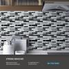 imageArt3d 10Sheet Premium SelfAdhesive Kitchen Backsplash Tiles in Marble30  30cmBlack Marble
