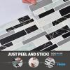 imageArt3d 10Sheet Premium SelfAdhesive Kitchen Backsplash Tiles in Marble30  30cmBlack Marble