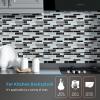imageArt3d 10Sheet Premium SelfAdhesive Kitchen Backsplash Tiles in Marble30  30cmBlack Marble