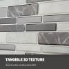 imageArt3d 10Sheet Premium SelfAdhesive Kitchen Backsplash Tiles in Marble30  30cmBlack Marble